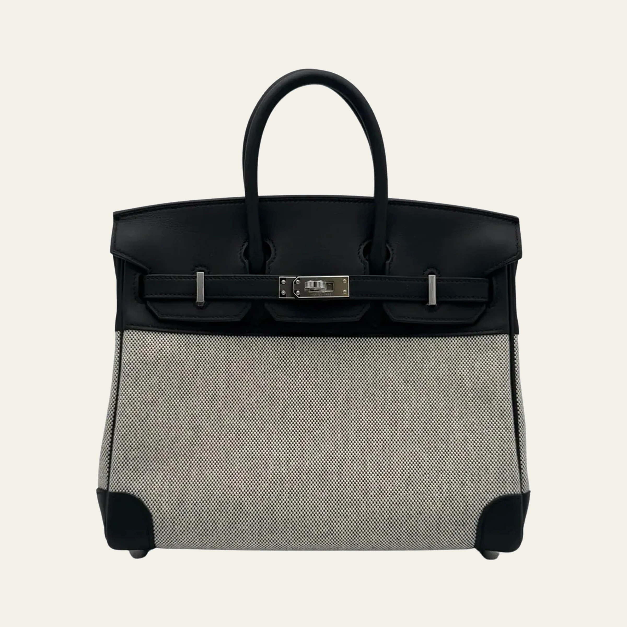 Hermès Birkin 25 Toile Black Palladium Hardware