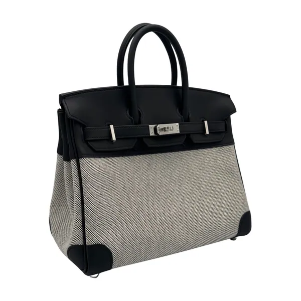 Hermès Birkin 25 Toile Black Palladium Hardware, segunda vista