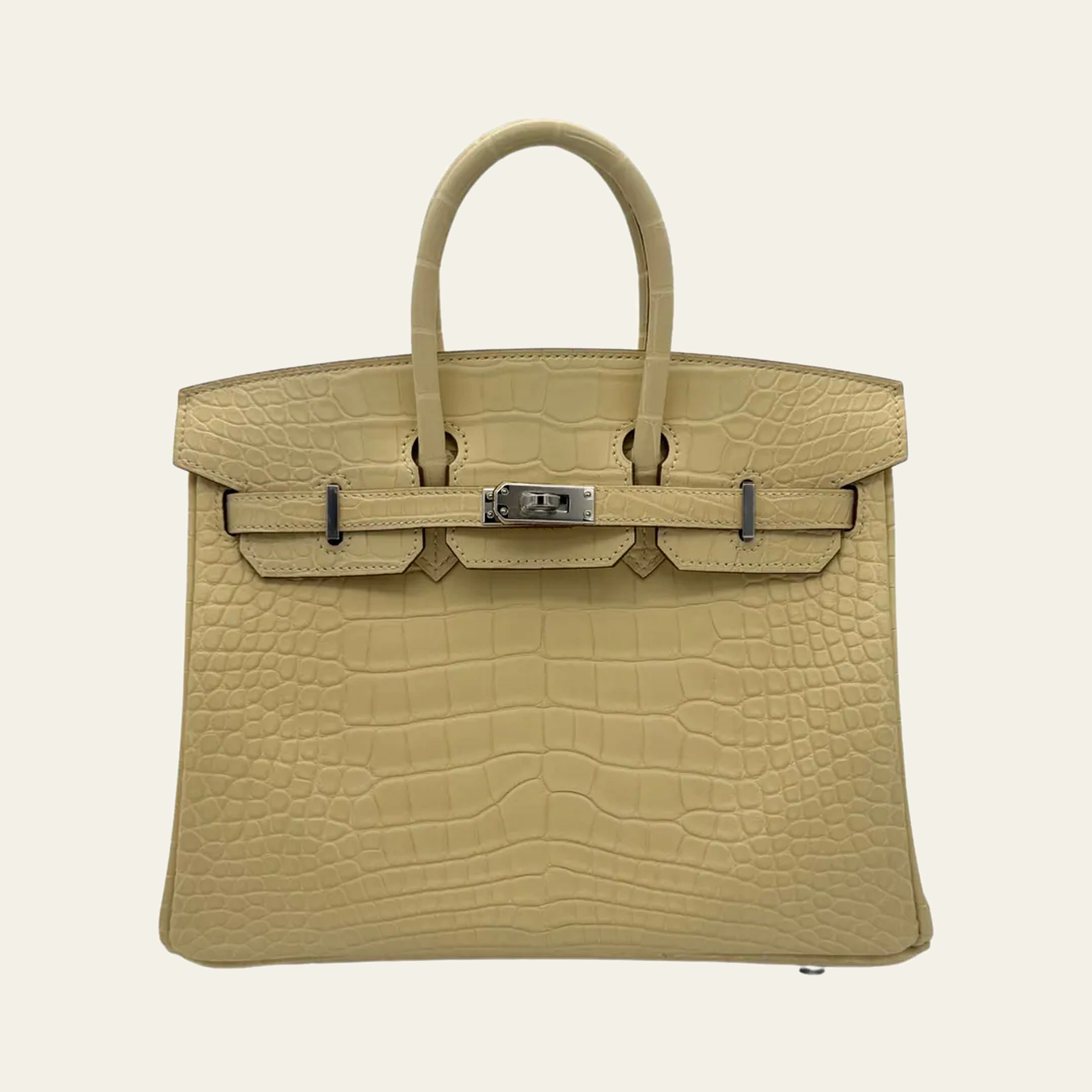 Hermès Birkin 25 Alligator Vanille Matte