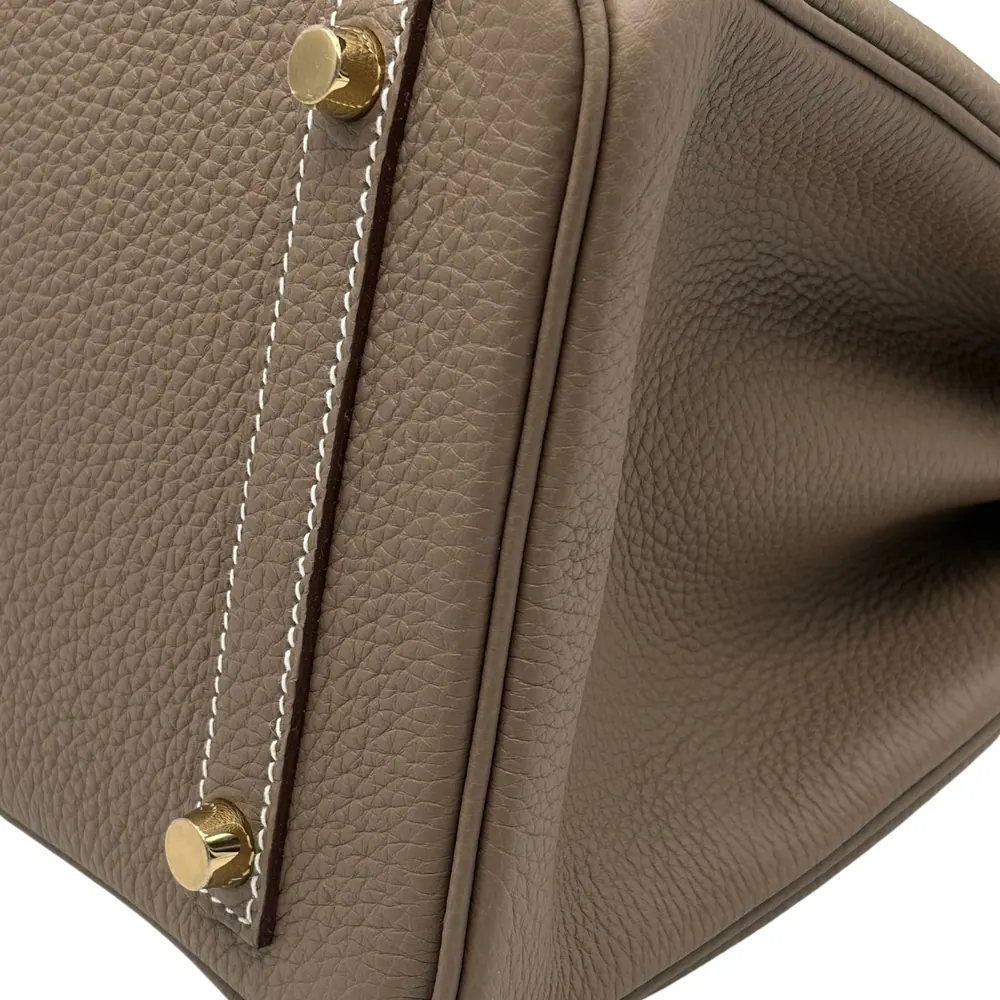 Hermès Birkin 30 Togo Etoupe Gold Hardware, vista 6