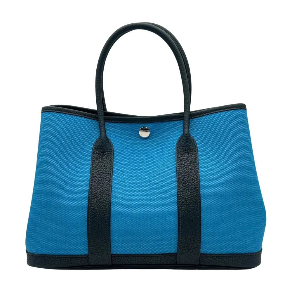 Hermès Garden Party 30 Toile Militaire / Negonda Blue Riviera