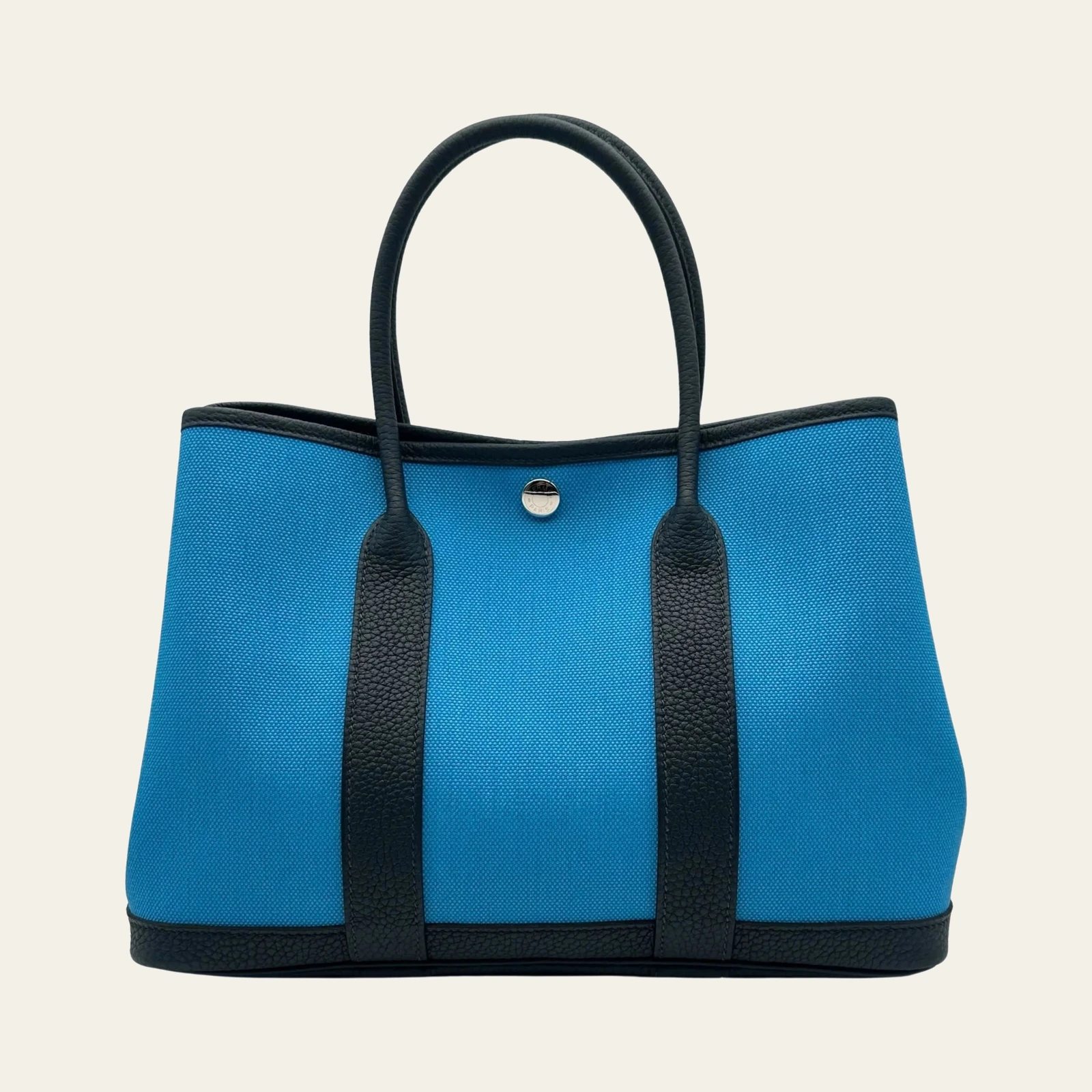 Hermès Garden Party 30 Toile Militaire / Negonda Blue Riviera