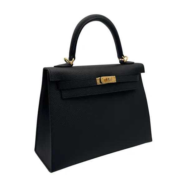 Hermès Kelly 25 Epsom Black Gold Hardware, segunda vista