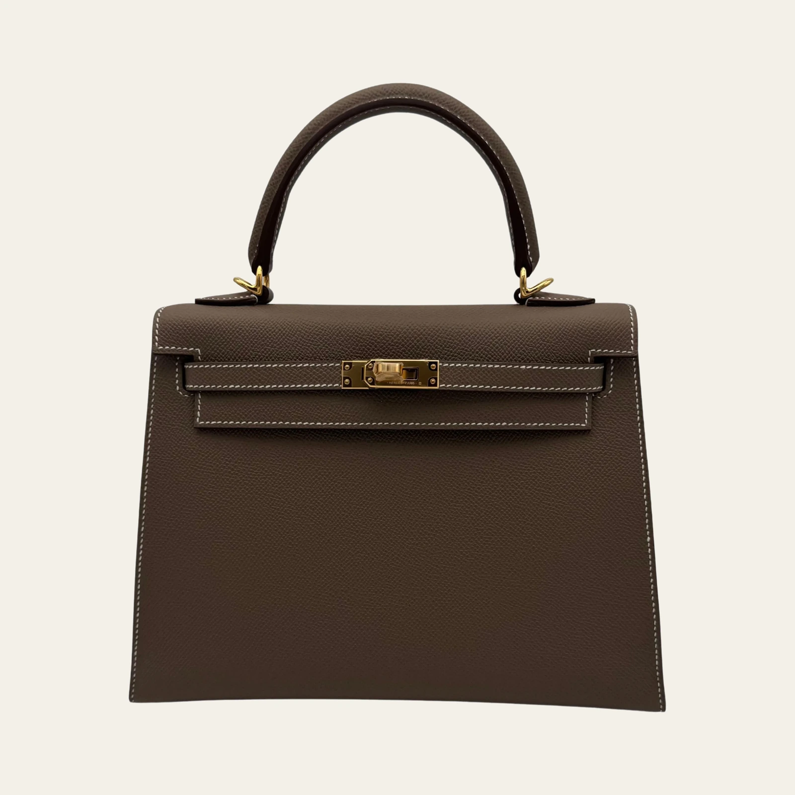 Hermès Kelly 25 Epsom Etoupe Gold Hardware