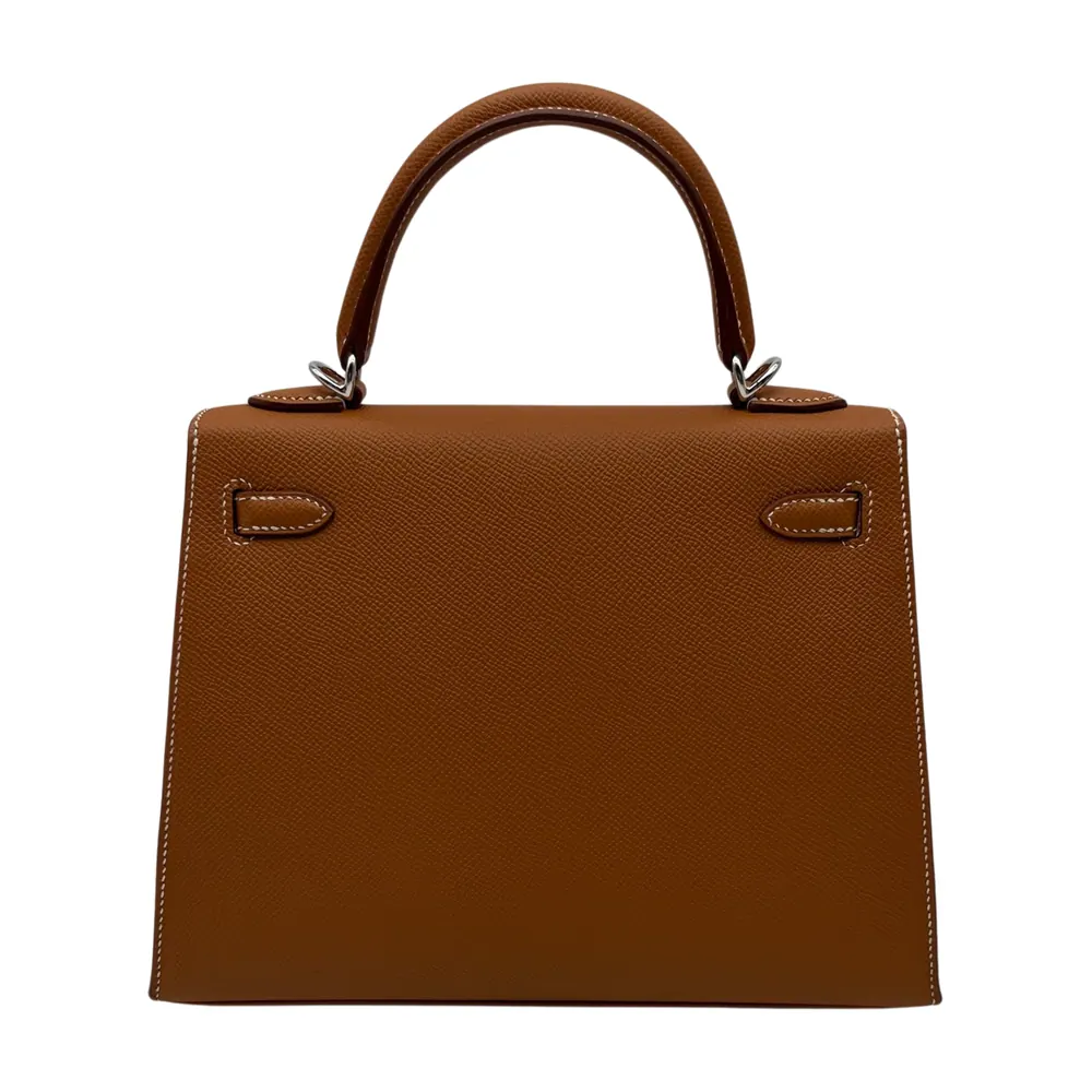 Hermès Kelly 25 Epsom Gold Palladium Hardware, vista 3