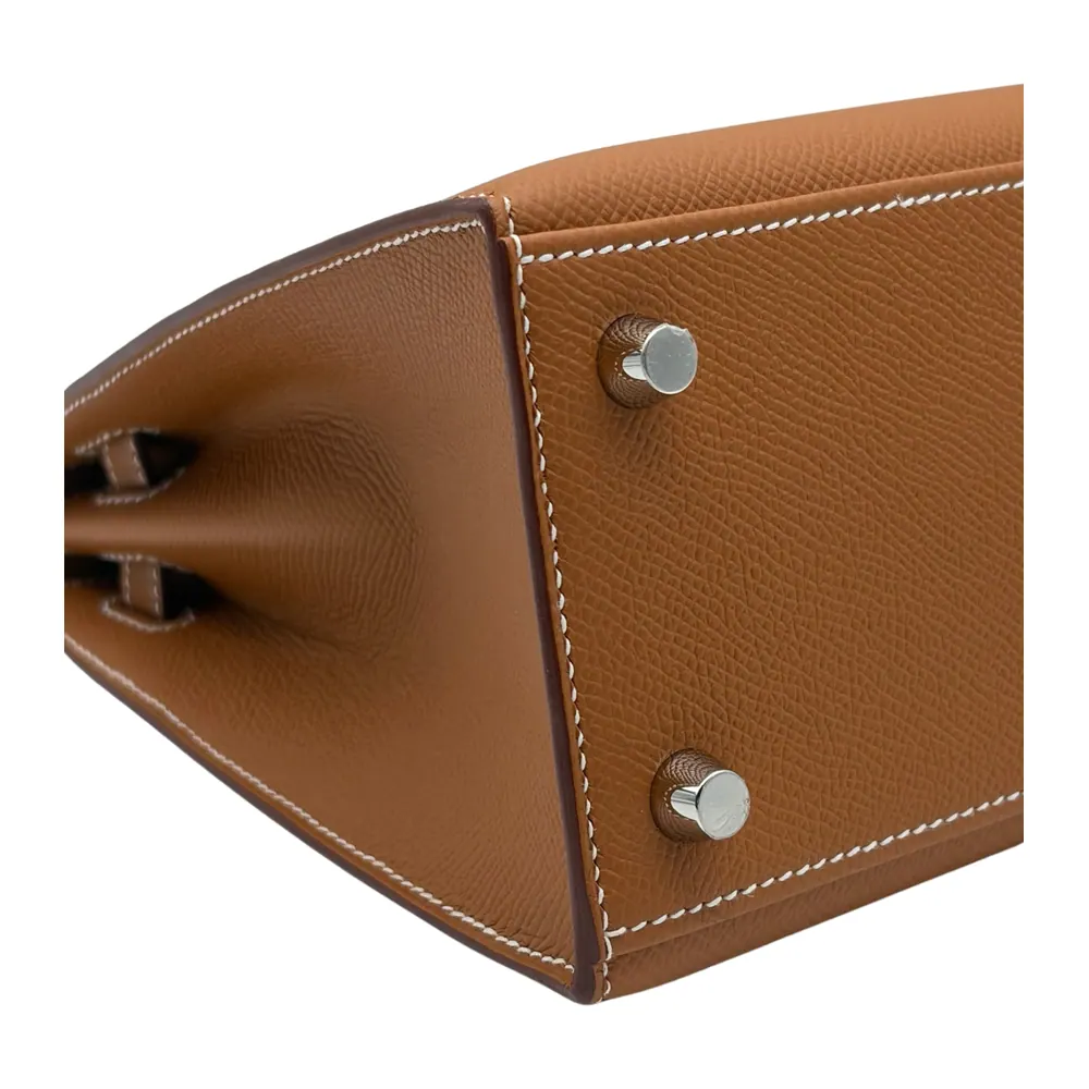 Hermès Kelly 25 Epsom Gold Palladium Hardware, vista 5
