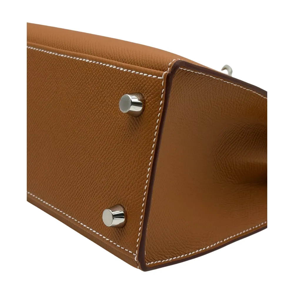 Hermès Kelly 25 Epsom Gold Palladium Hardware, vista 6