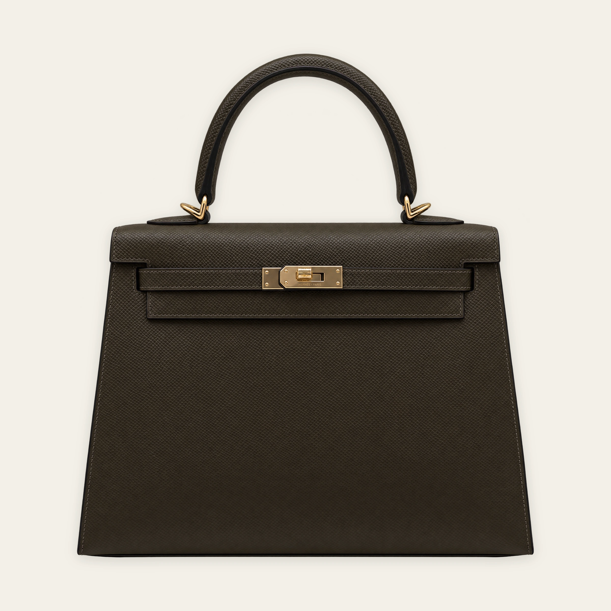 Hermès Kelly 25 Epsom Vert Loden Permabrass Hardware