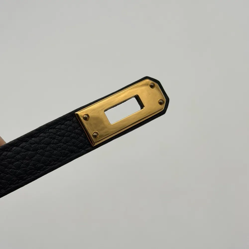 Hermès Kelly 25 Togo Black Gold Hardware, vista 7