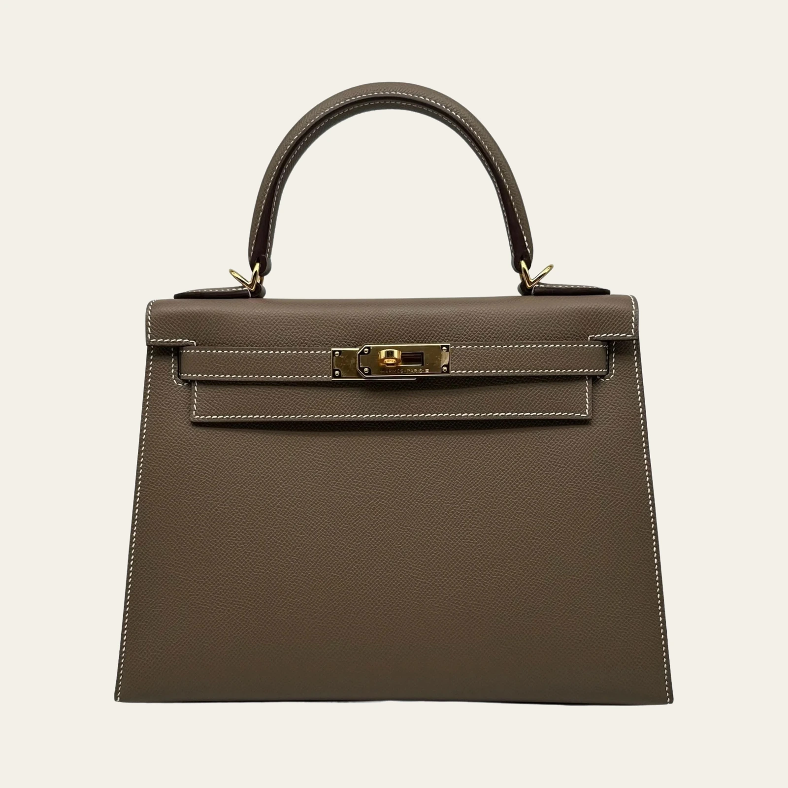 Hermès Kelly 28 Epsom Etoupe Gold Hardware