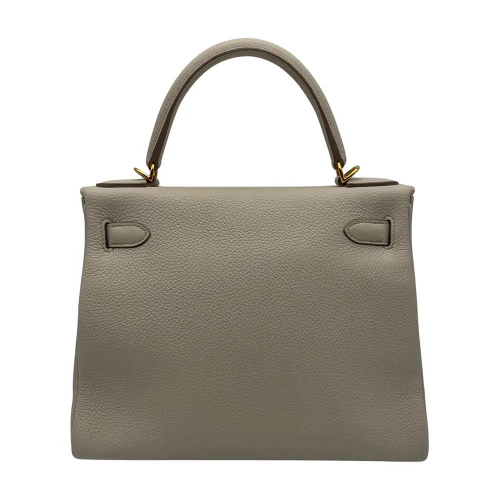 Hermès Kelly 28 Togo Beton Gold Hardware, vista 3