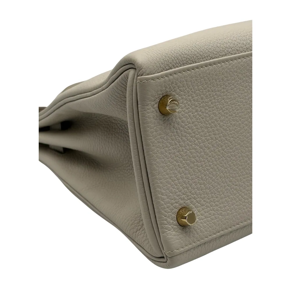 Hermès Kelly 28 Togo Beton Gold Hardware, vista 5
