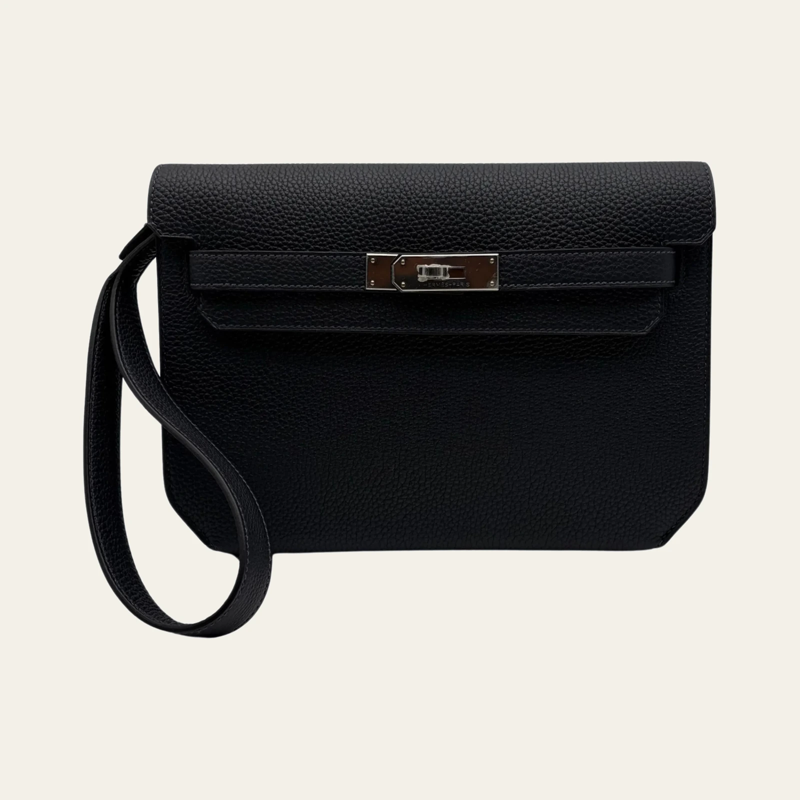 Hermès Kelly Dépêches 25 Togo Caban Palladium Hardware