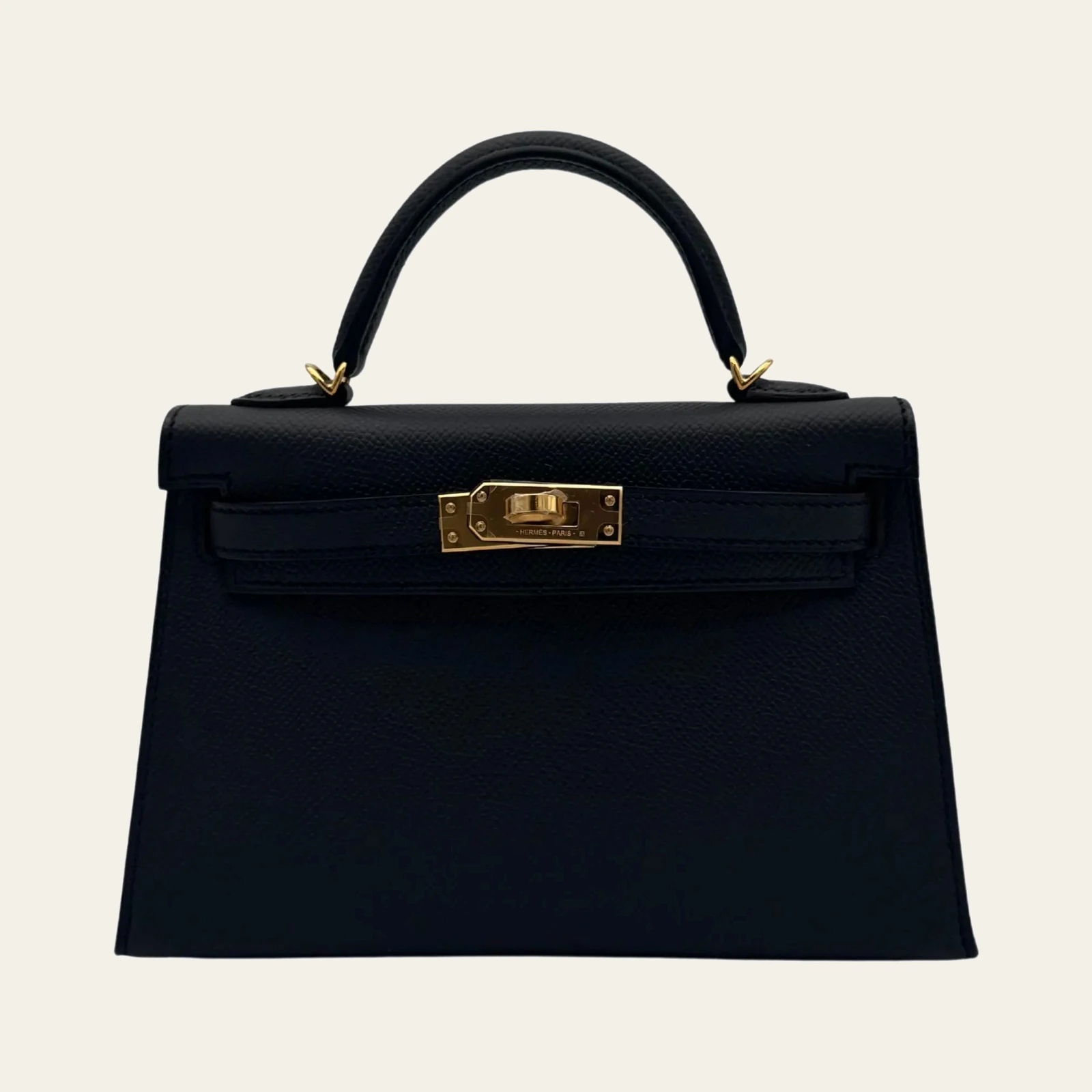 Hermès Kelly Mini Epsom Black Gold Hardware