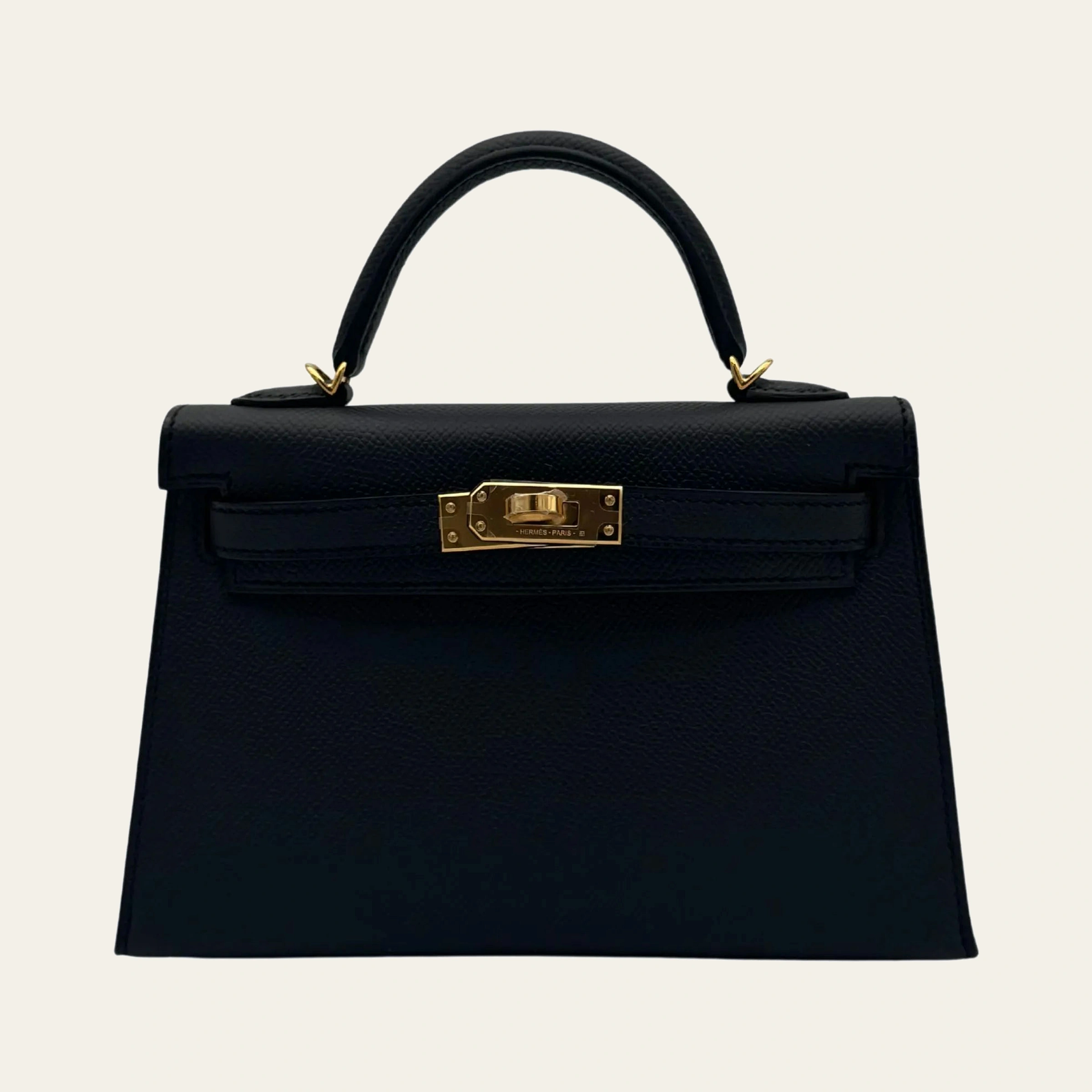 Hermès Kelly Mini Epsom Black Gold Hardware