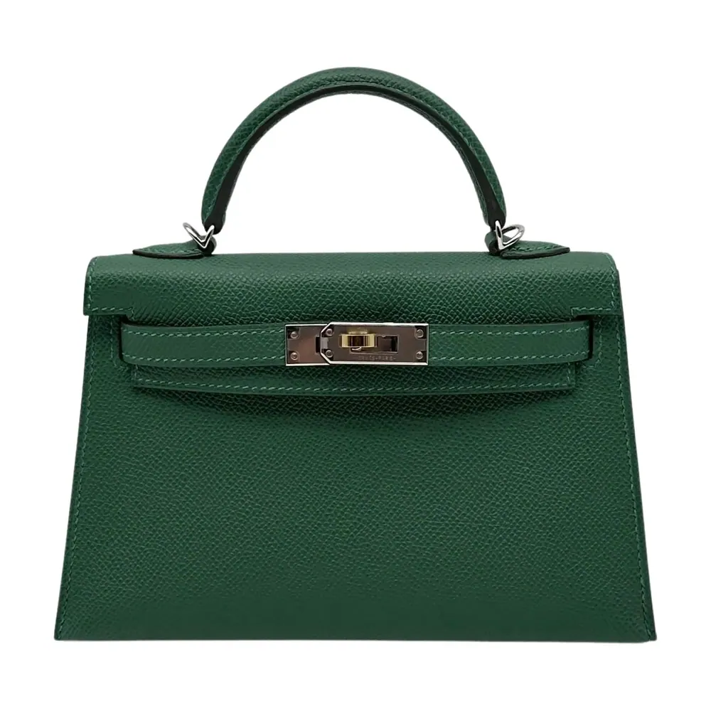Hermès Kelly Mini Epsom Vert Moyen Electrum