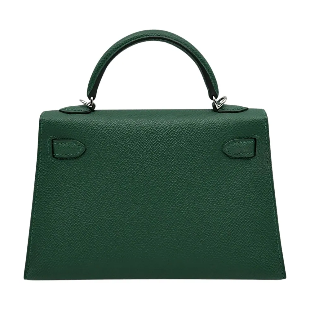 Hermès Kelly Mini Epsom Vert Moyen Electrum, vista 3