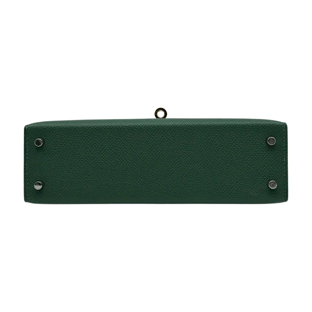 Hermès Kelly Mini Epsom Vert Moyen Electrum, vista 4