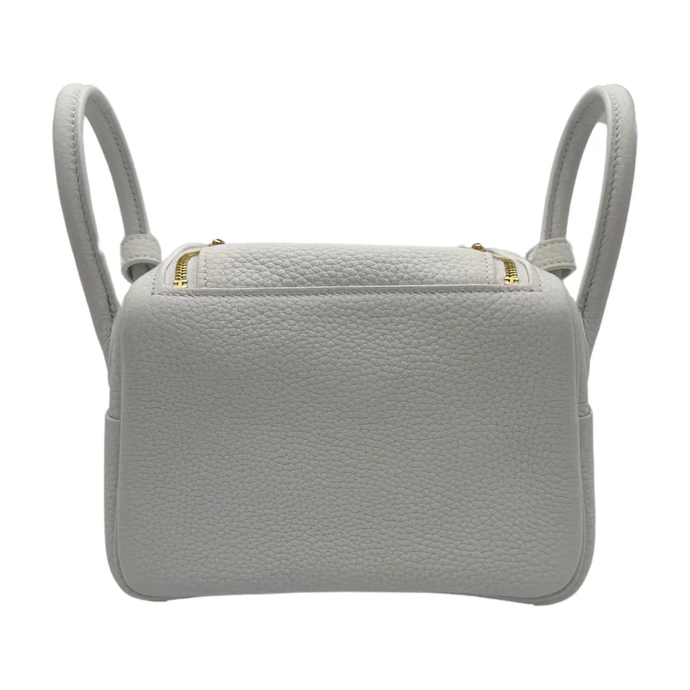 Hermès Lindy Mini Clemence New White, vista 3