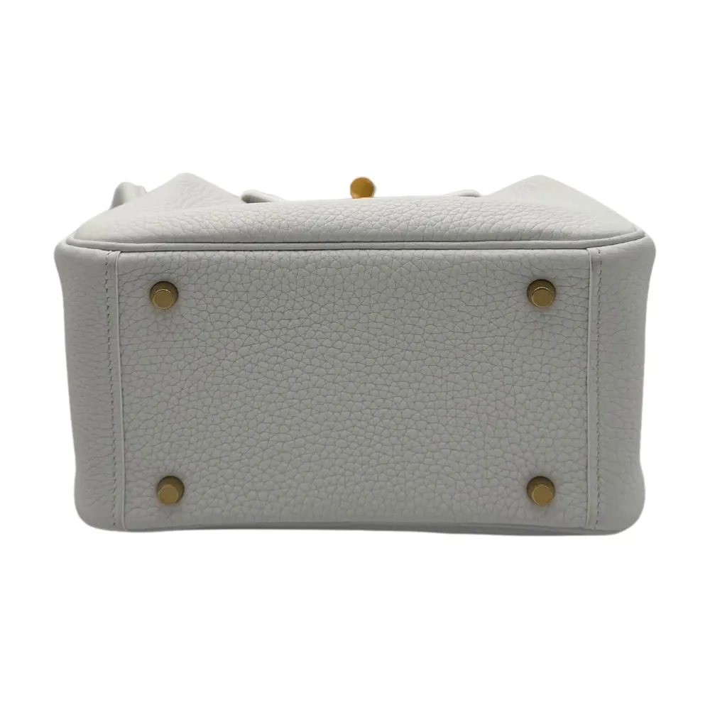 Hermès Lindy Mini Clemence New White, vista 4