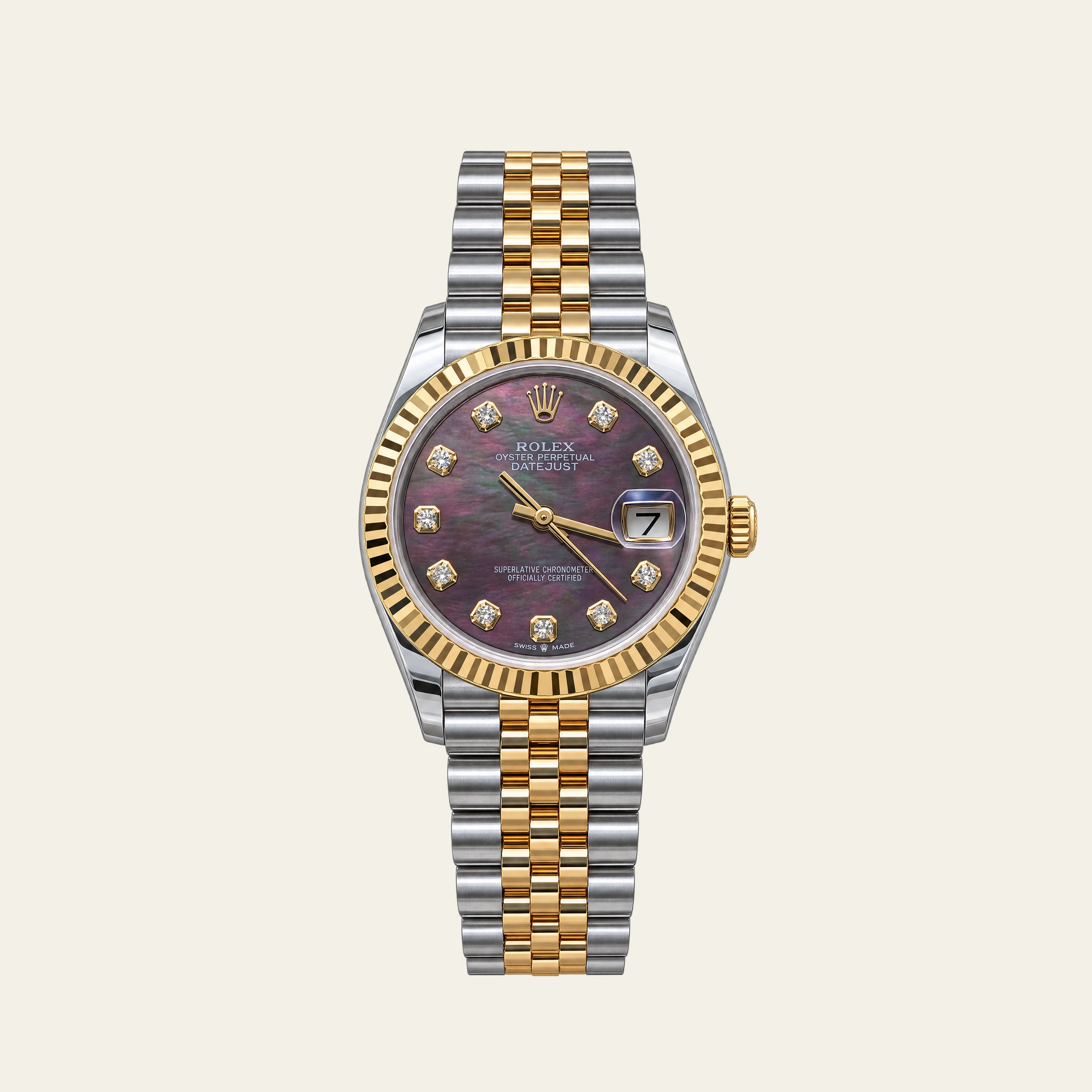 Rolex Datejust 31mm Steel & Gold Tahiti Dial