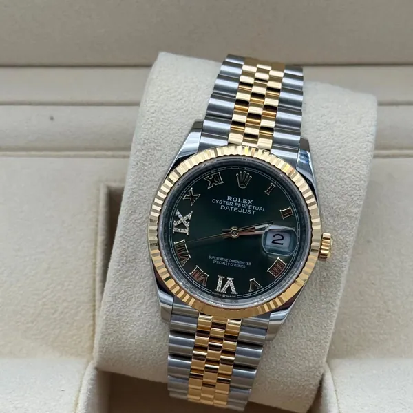Rolex Datejust 36mm Steel/Gold Green Dial