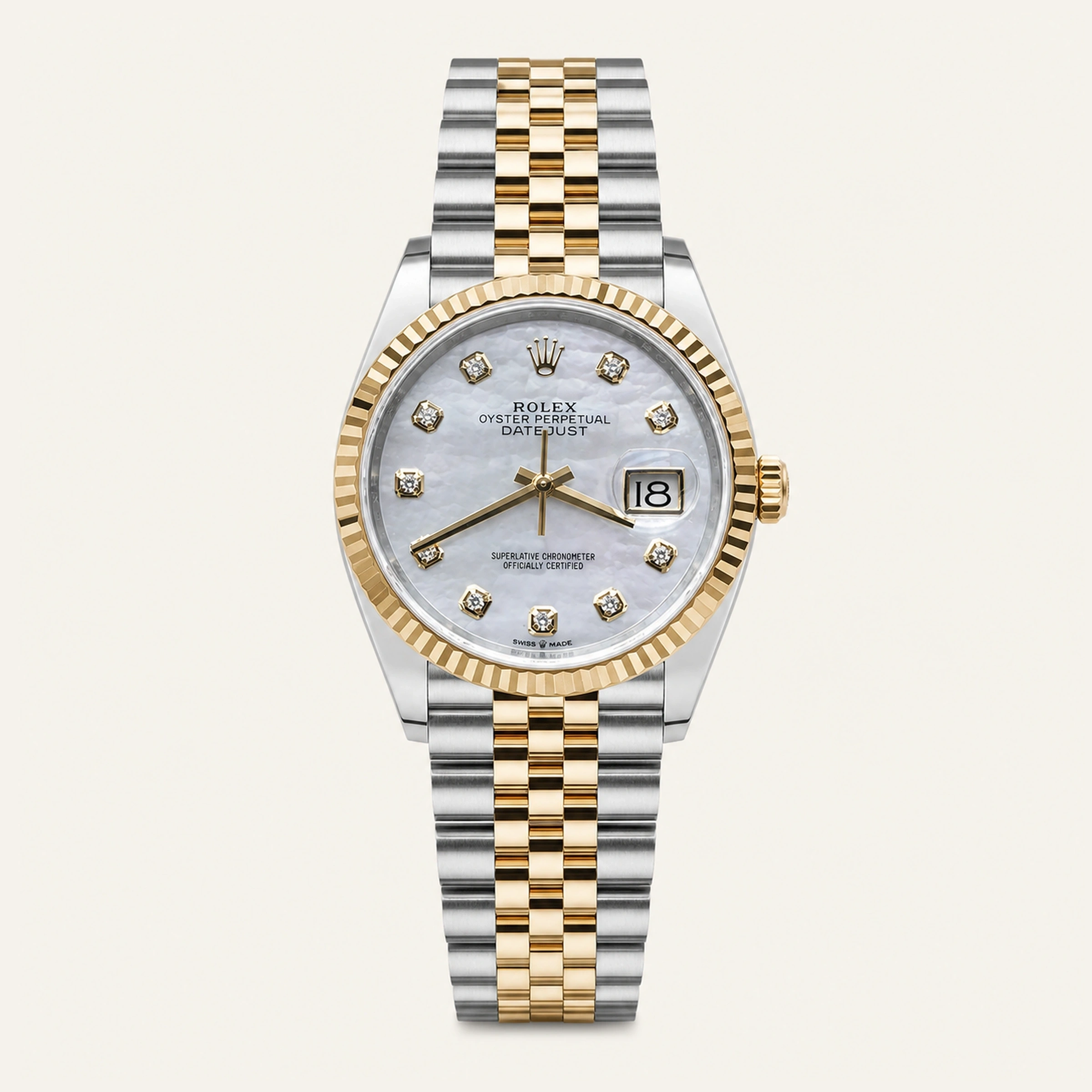 Rolex Datejust 36mm Steel/Gold MOP Dial
