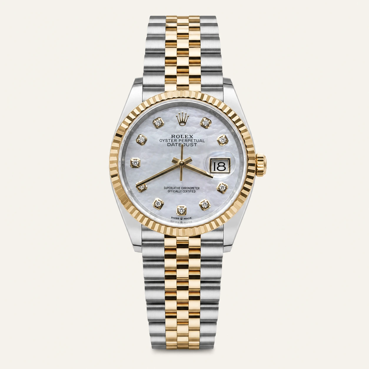 Rolex Datejust 36mm Steel/Gold MOP Dial