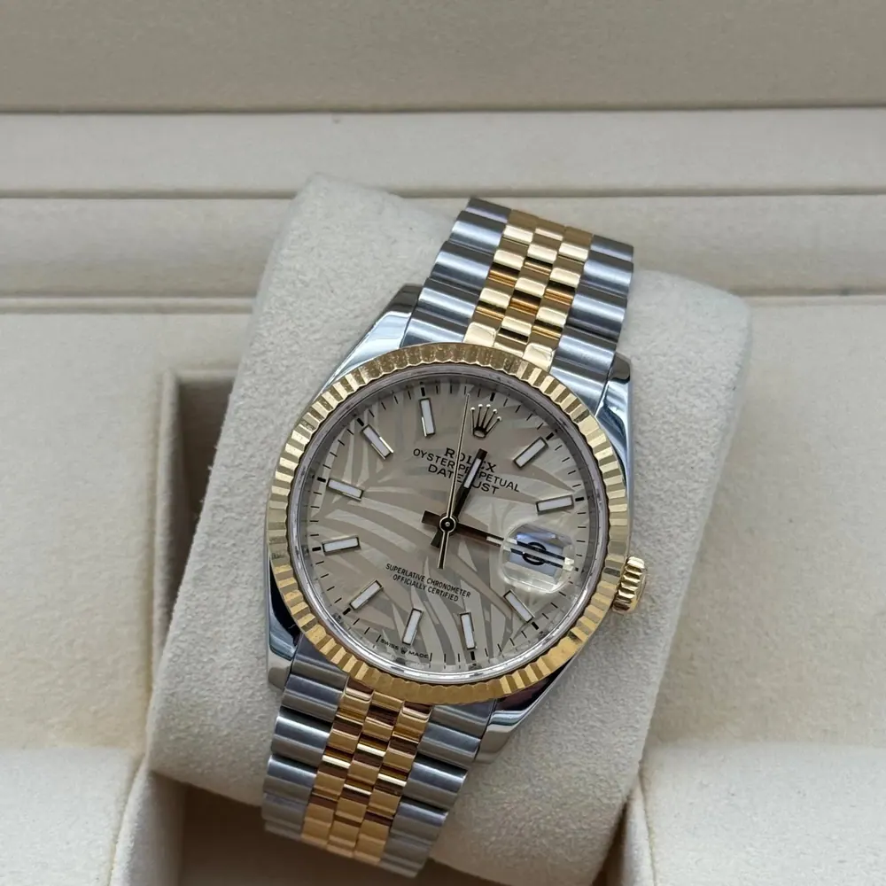Rolex Datejust 36mm Steel/Gold Palm Dial
