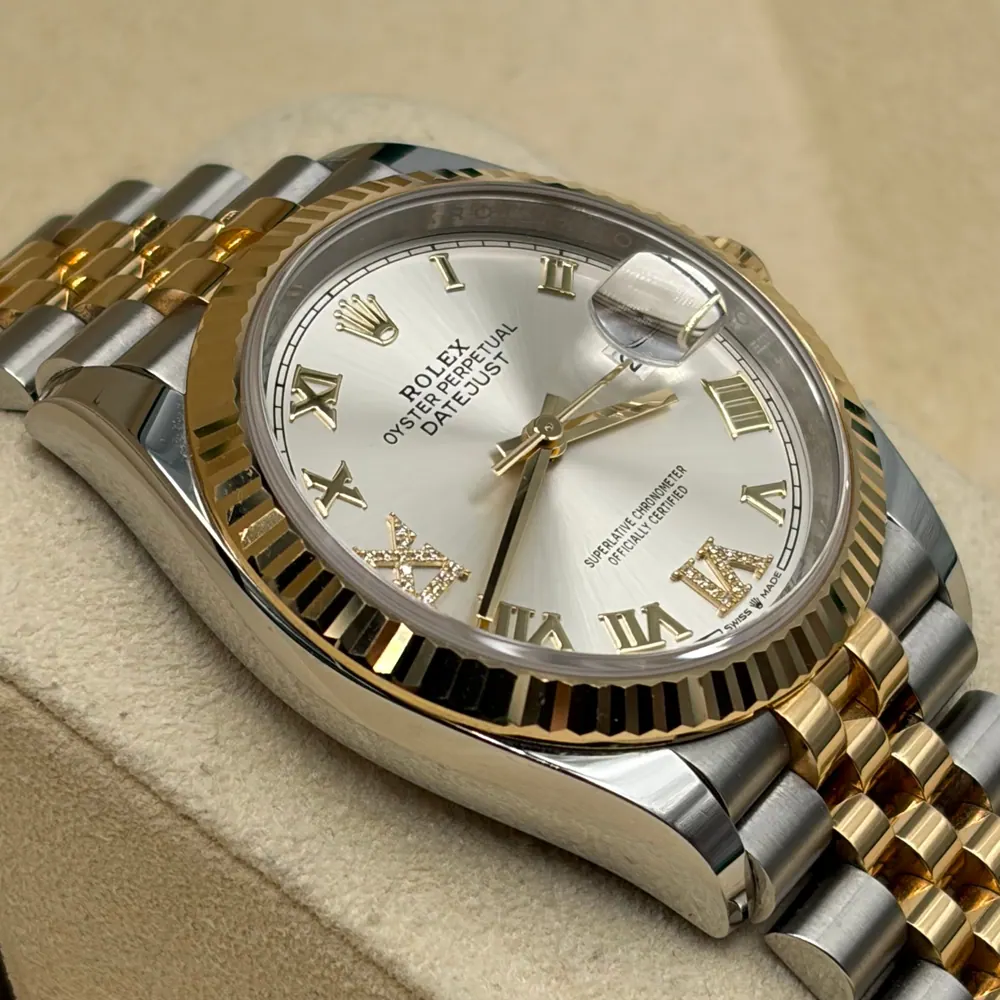 Rolex Datejust 36mm Steel/Gold Silver Dial, vista 2
