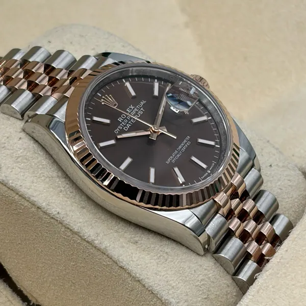 Rolex Datejust 36mm Steel/R. Gold Chocolate Dial, segunda vista