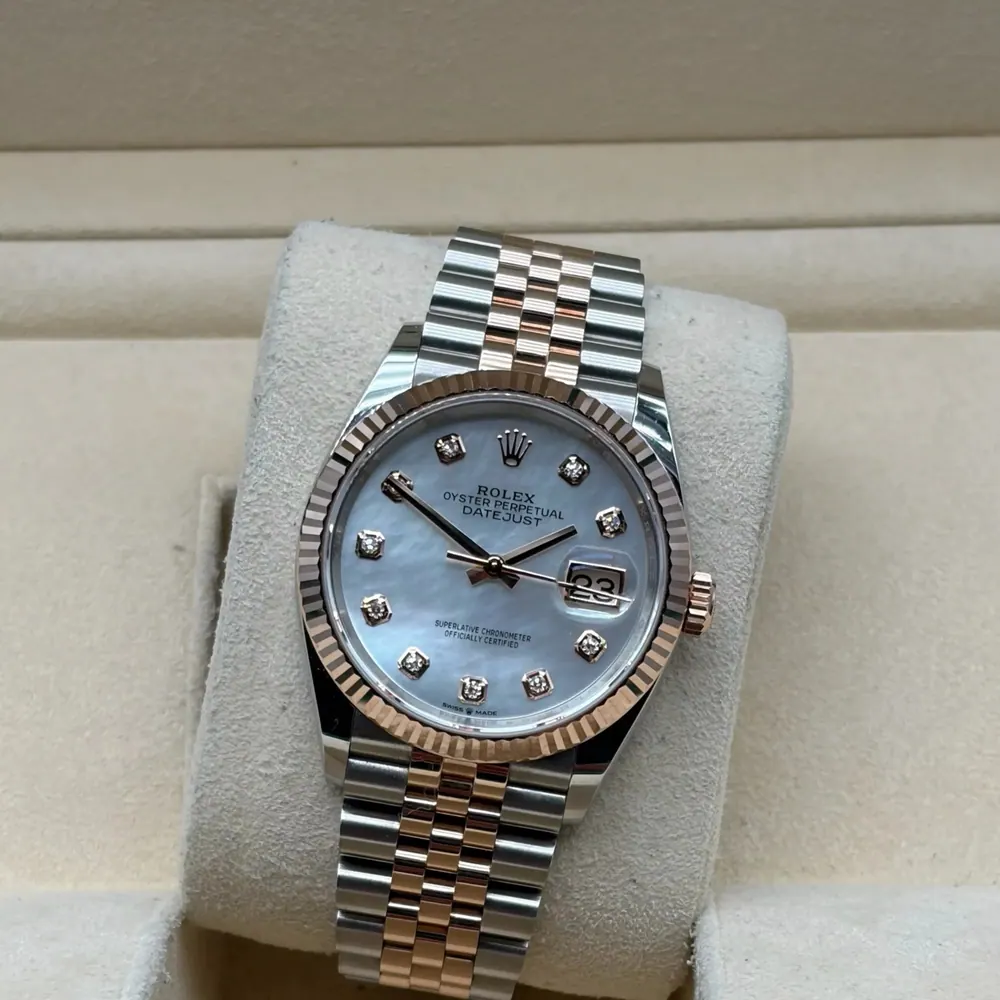 Rolex Datejust 36mm Steel/R. Gold MOP Dial