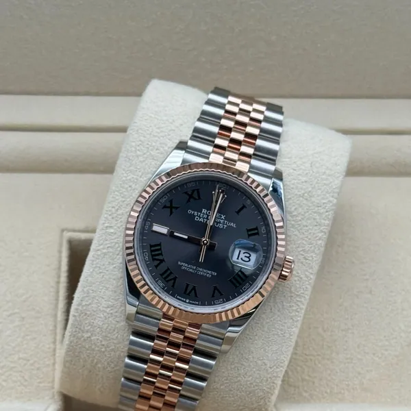 Rolex Datejust 36mm Steel/R. Gold Wimbledon Dial
