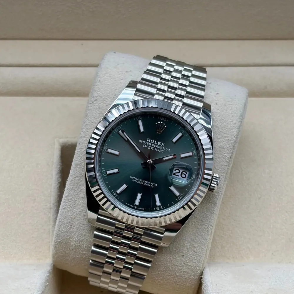 Rolex Datejust 41mm Green Dial Jubilee