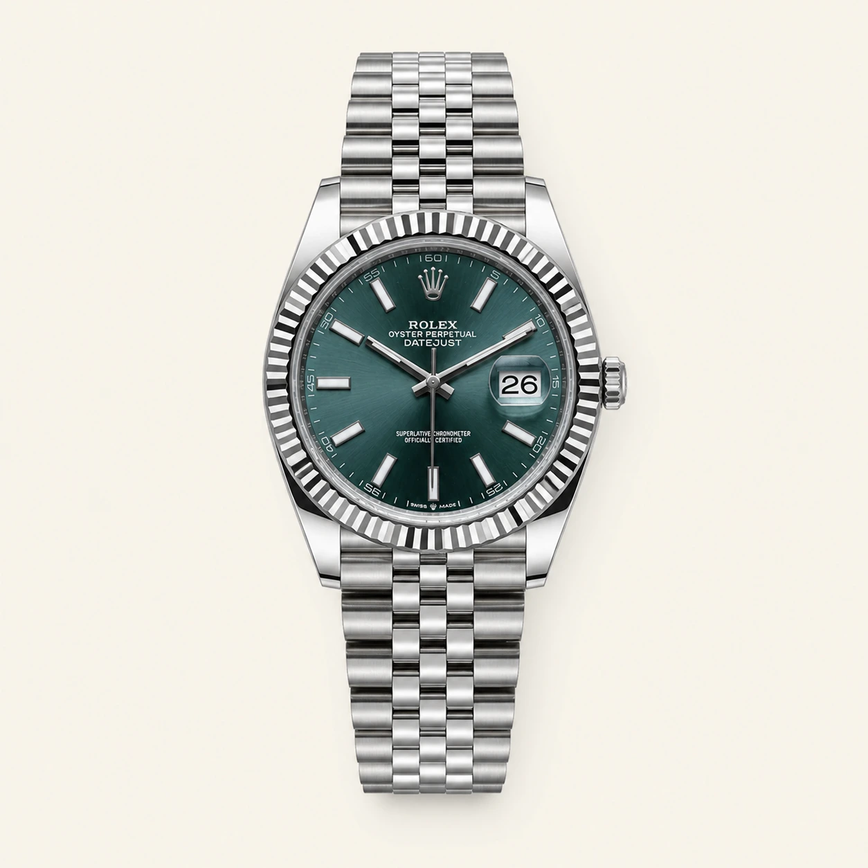 Rolex Datejust 41mm Green Dial Jubilee
