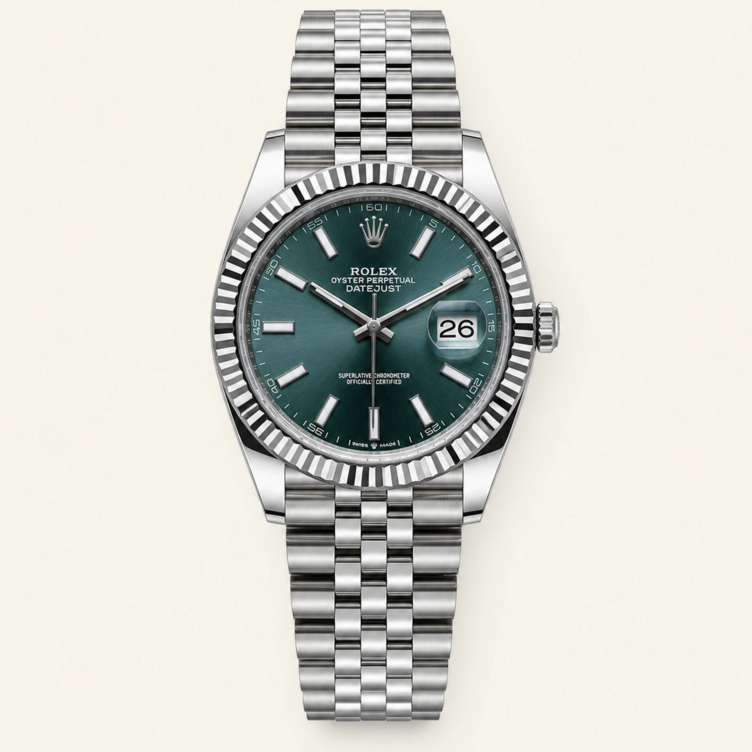 Rolex Datejust 41mm Green Dial Jubilee