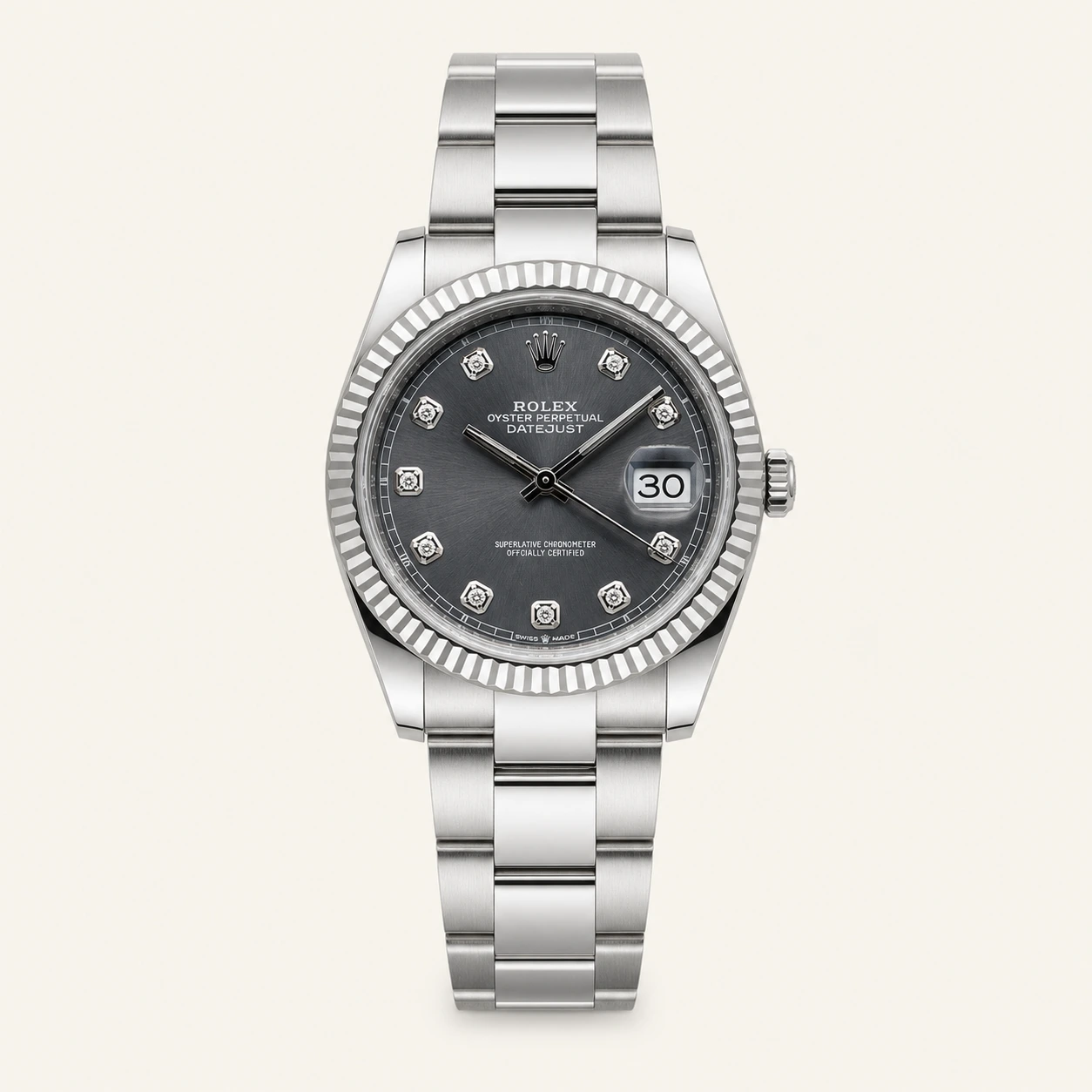 Rolex Datejust 41mm Rhodium Dial Oyster