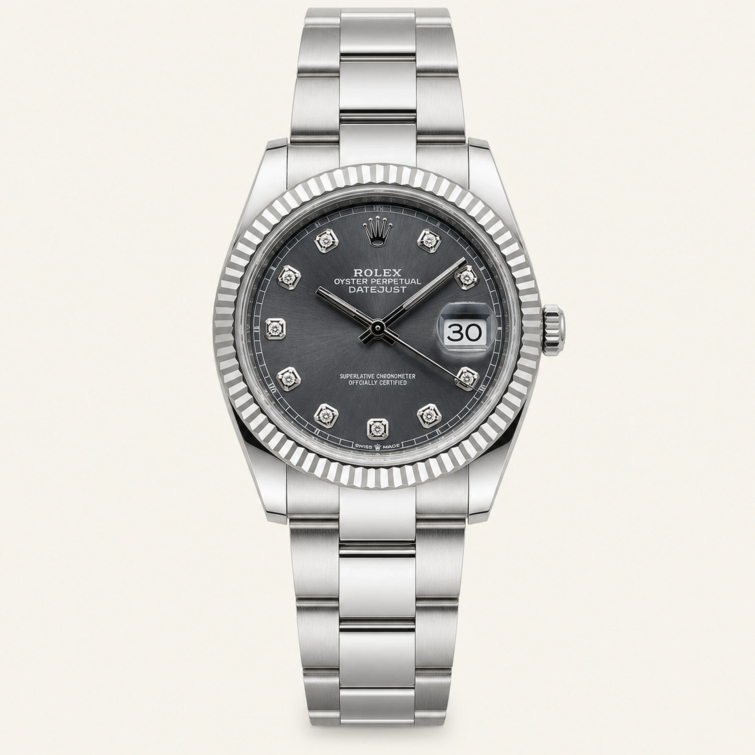 Rolex Datejust 41mm Rhodium Dial Oyster