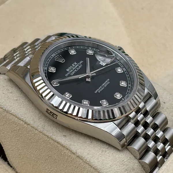 Rolex Datejust 41mm Steel Black Diamonds Dial, segunda vista