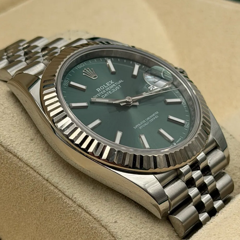 Rolex Datejust 41mm Steel Green Dial, vista 2
