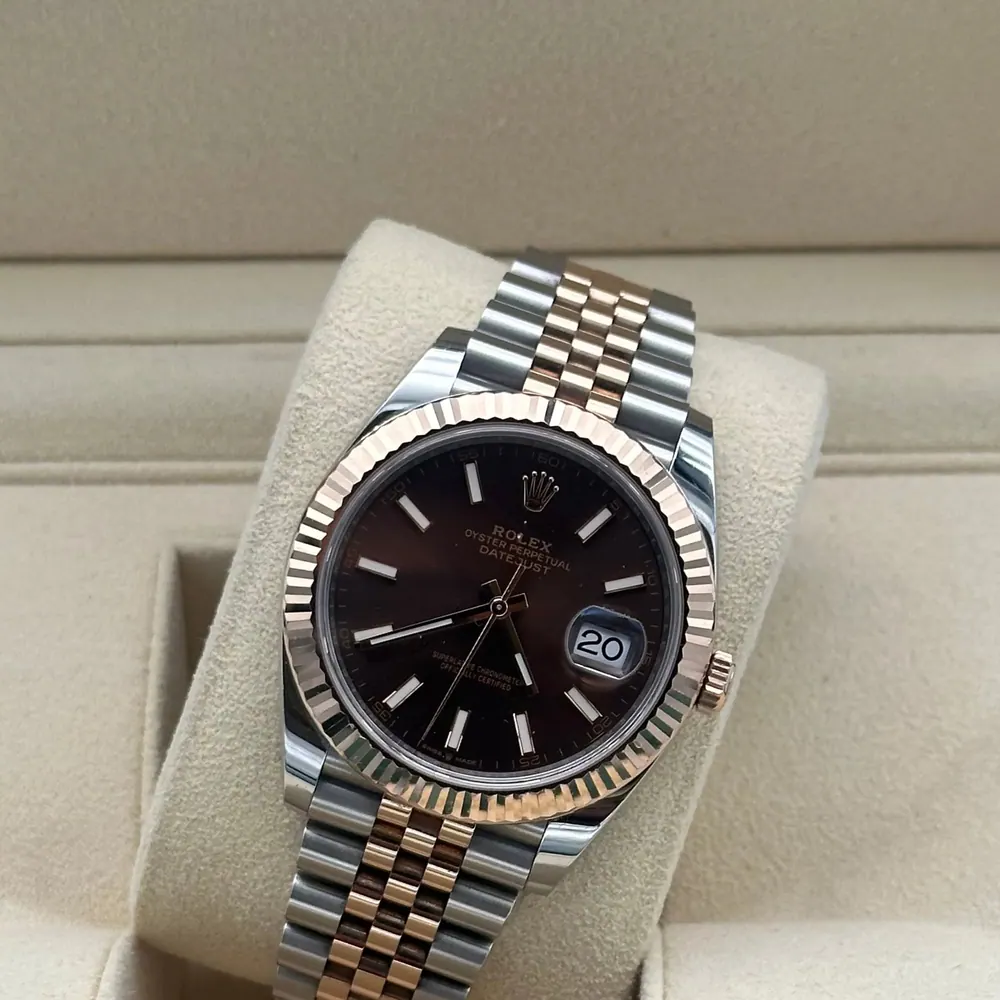 Rolex Datejust 41mm Steel/R. Gold Chocolate