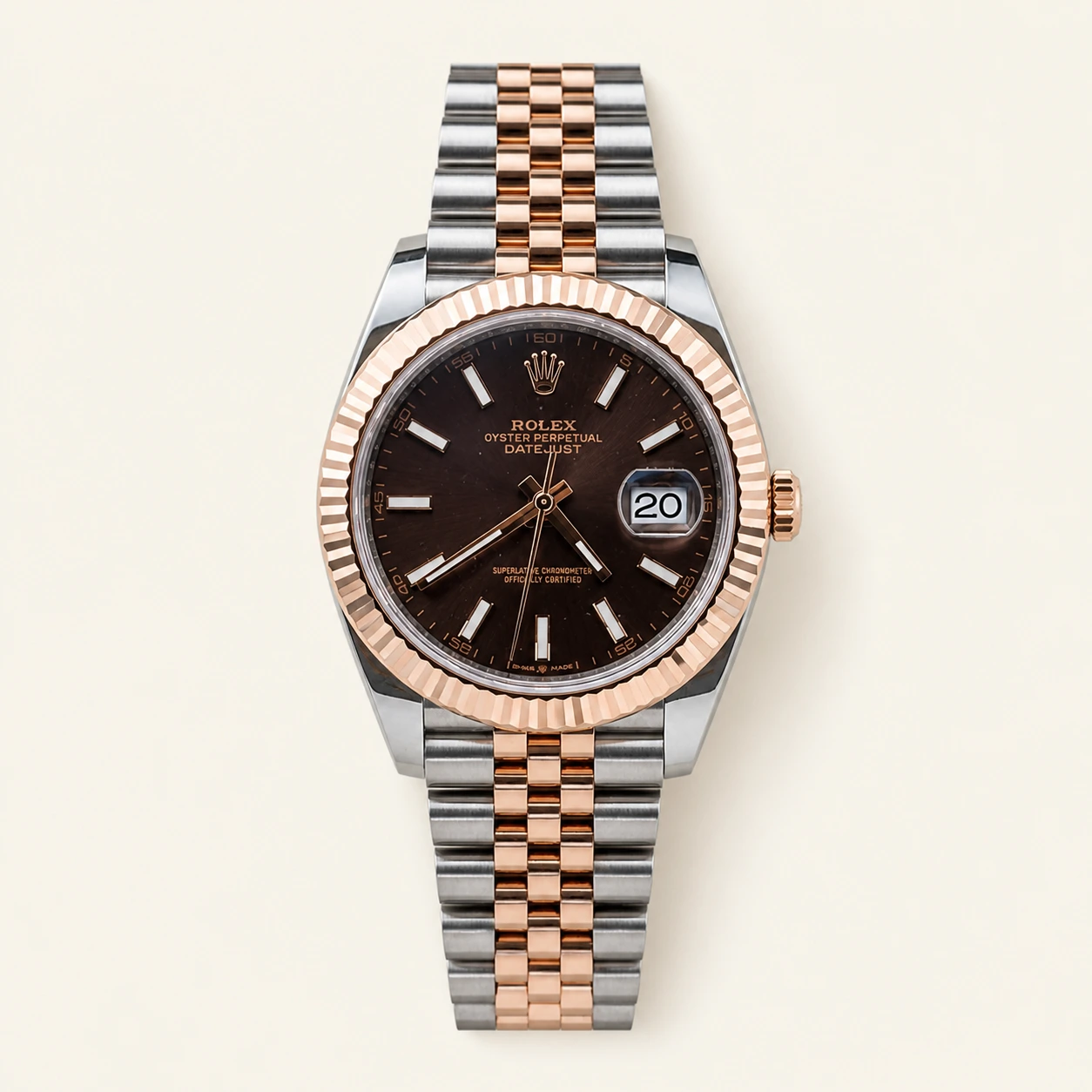 Rolex Datejust 41mm Steel/R. Gold Chocolate
