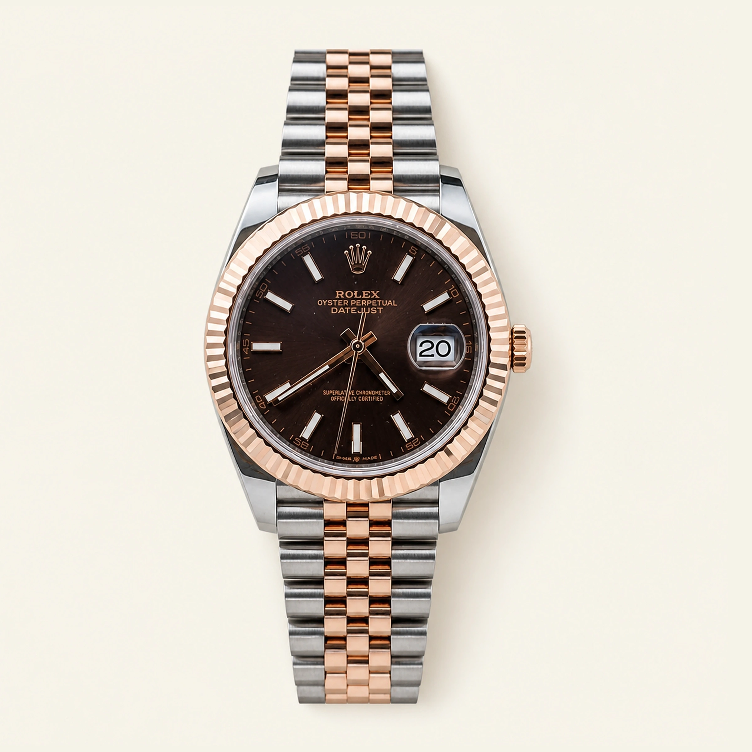 Rolex Datejust 41mm Steel/R. Gold Chocolate