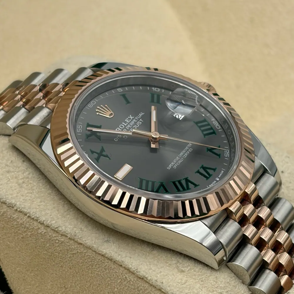 Rolex Datejust 41mm Steel/R. Gold Wimbledon Dial, vista 2