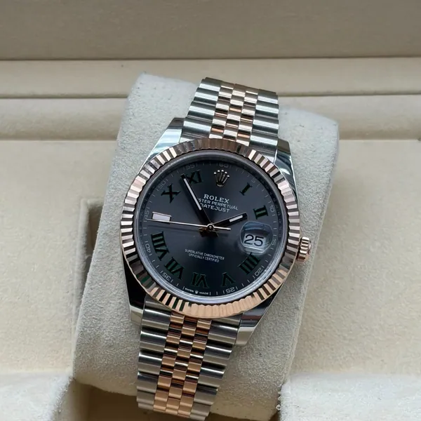 Rolex Datejust 41mm Steel/R. Gold Wimbledon Dial