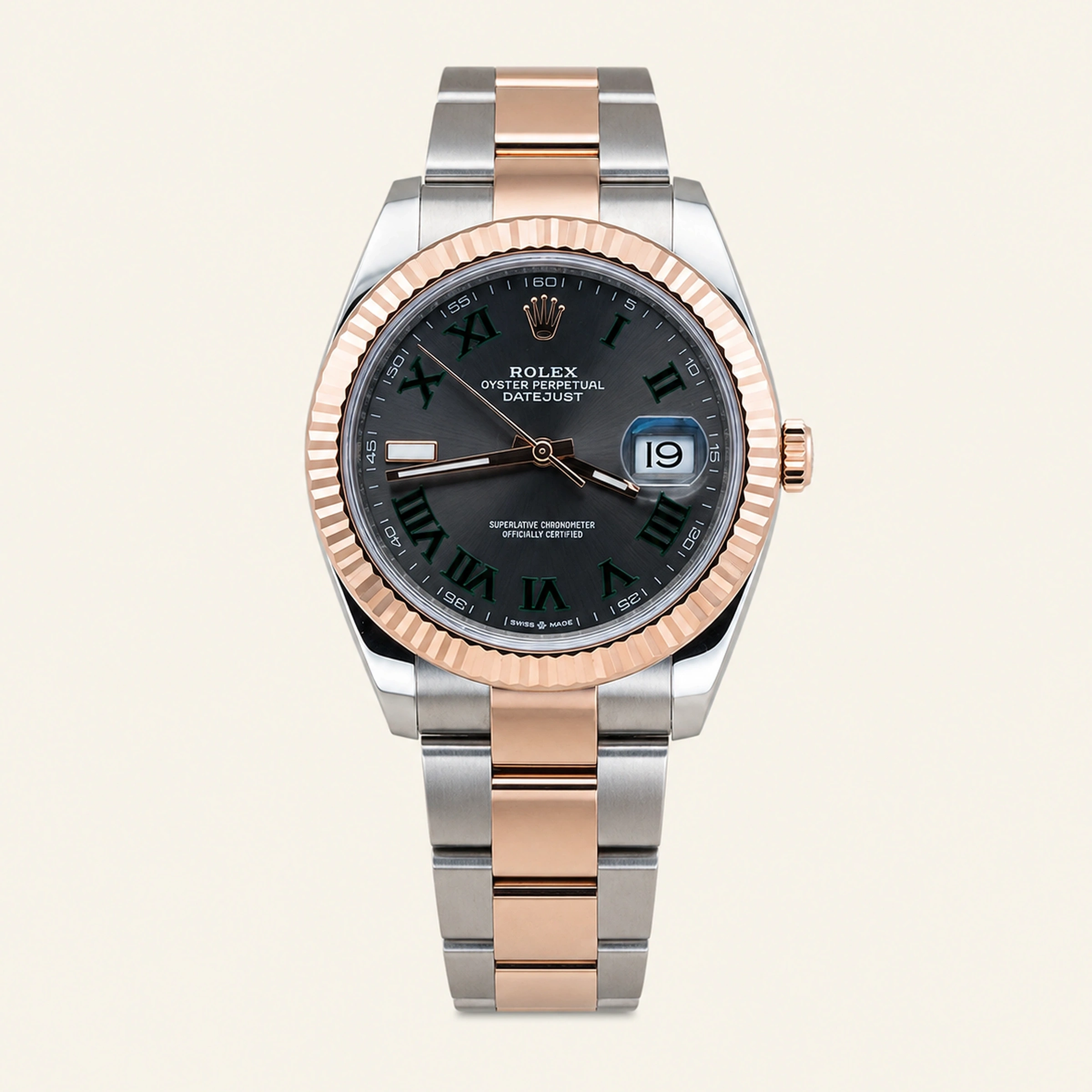 Rolex Datejust 41mm Steel/R. Gold Wimbledon Dial 2019