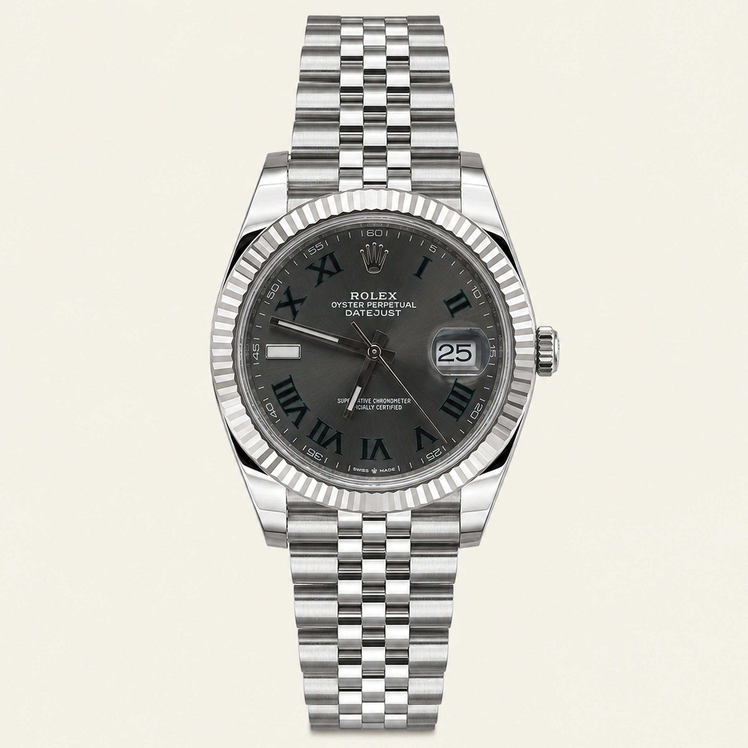 Rolex Datejust 41mm Steel Wimbledon Dial
