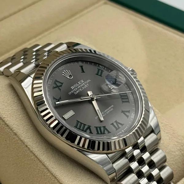 Rolex Datejust 41mm Steel Wimbledon Dial, segunda vista