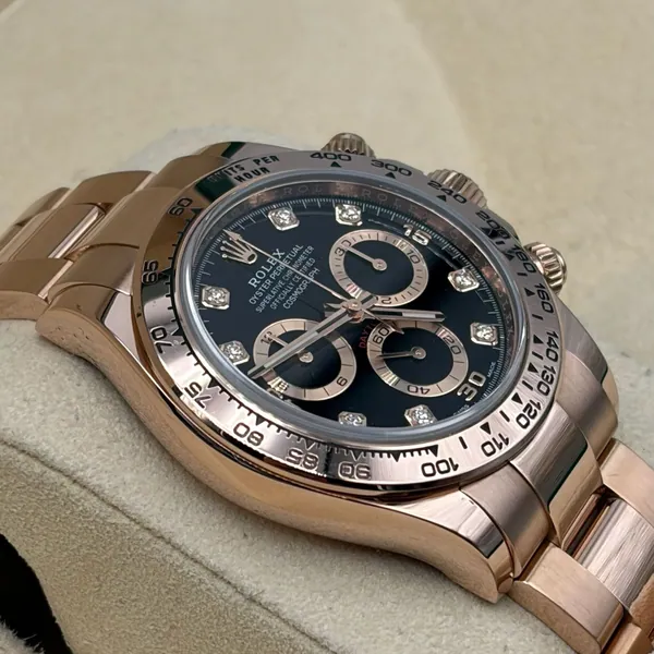 Rolex Daytona Rose Gold Black Diamonds Dial, segunda vista