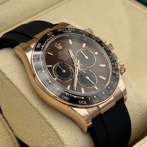Rolex Daytona Rose Gold Oysterflex Chocolate Dial, segunda vista